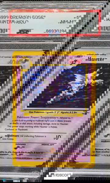 1999 Pokemon Fossil Haunter Holo #6 PSA 8
