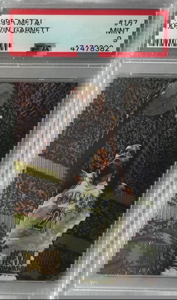 Kevin Garnett Rookie 1995 Metal #167 - PSA 9 Mint