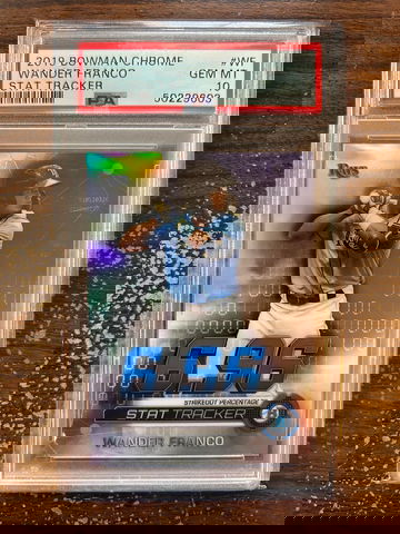 2019 Bowman Chrome WF Wander Franco Stat Tracker PSA 10