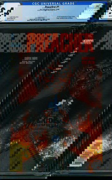 PREACHER #1, CGC 9.4 NM -- 1st appearance!