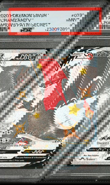 2020 Pokemon Sword and Shield Champion's Path Secret Rare Charizard V #79 73/73 PSA 9