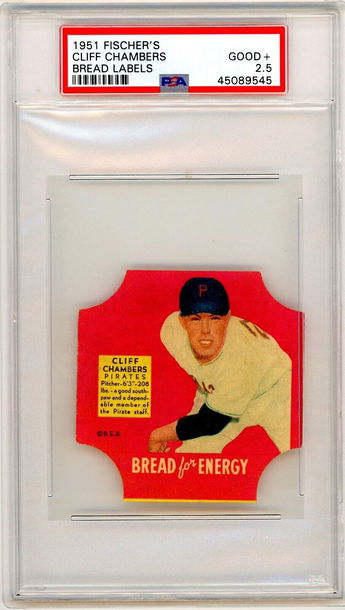 1951 Fischer's Bread Labels Cliff Chambers PSA 2.5 P1314