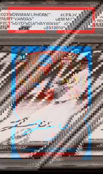 2023 Bowman Chrome 1st Auto Joendry Vargas Blue Refractor #/150 Psa 10 Pop 2 DODGERS