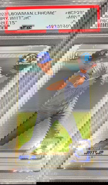 2020 BOWMAN CHROME BOBBY WITT JR ROOKIE CARD RC PSA 9