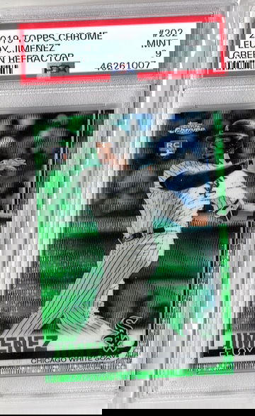 2019 Topps Chrome Eloy Jimenez Green Refractor PSA 9