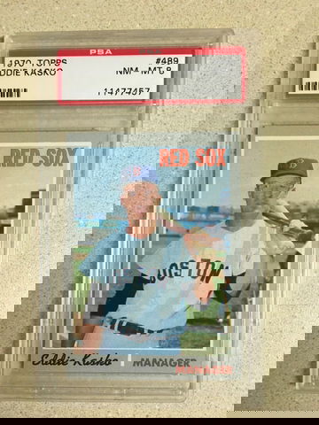 1970 Topps #489 Eddie Kasko PSA 8 NM-MT RED SOX