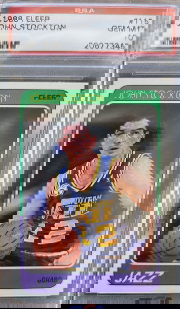 1988 Fleer John Stockton HOF RC PSA 10