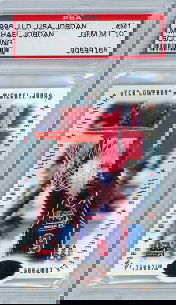 1996 Upper Deck UD USA American Made Scoring M1 Michael Jordan Olympic Dream Team USA PSA 10 Gem Mint