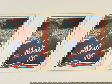 1985 Dwight Gooden RC Fleers Stickers #87 (2) (NM).