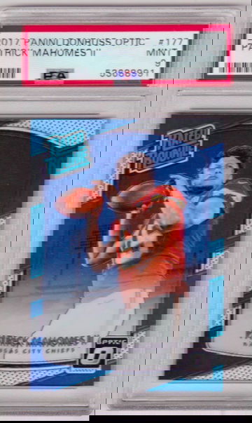 2017 Donruss Optic Rated Rookie Patrick Mahomes II PSA 9