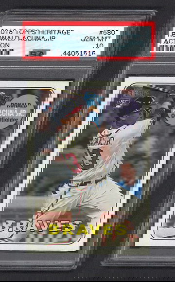 2018 Topps Heritage Ronald Acuna Jr. Action Variation PSA 10