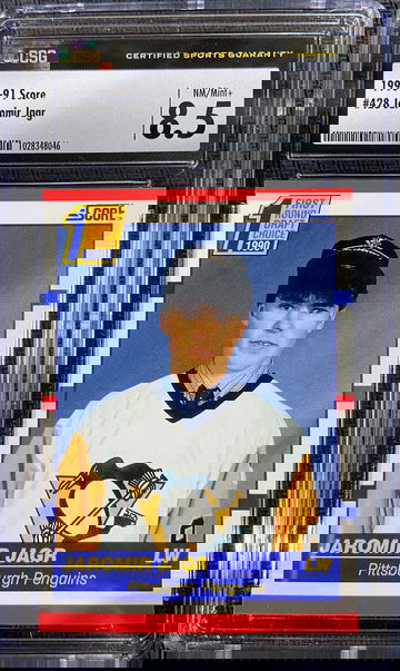 1990-91 Score ROOKIE Jaromir Jagr CSG 8.5 Future HOFer!!