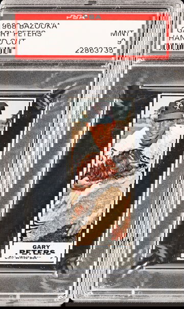 1968 Bazooka Baseball Gary Peters Hand Cut PSA 9