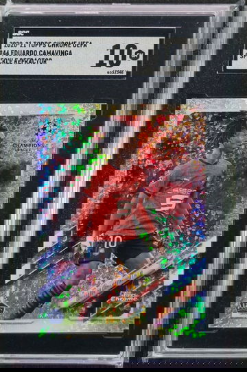 2020 Topps Chrome UEFA Eduardo Camavinga Speckle Refractor RC Rookie SGC 10