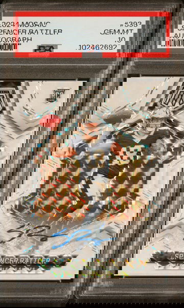 2024 Mosaic Rookie Autographs Mosaic Spencer Rattler #393 PSA 10