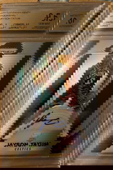 2017-18 Panini Prizm Jayson Tatum Silver Prizm RC Auto!!! BGS 9.5/10