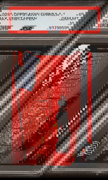 2024 TOPPS NOW FORMULA 1 MAX VERSTAPPEN #/99 RED #8 PSA 10