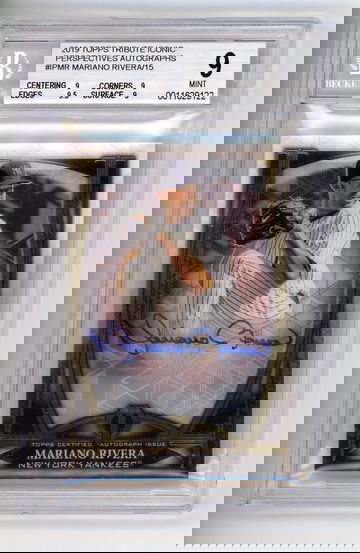 2019 Topps Tribute Iconic Perspectives Mariano Riviera Autograph 08/15 BGS 9