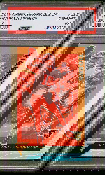 2021 Panini Chronicles DP Flux Silver Prizm Trevor Lawrence #232 RC PSA 10