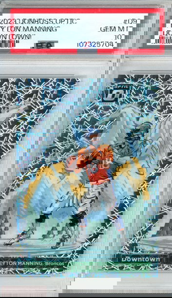 2023 PANINI DONRUSS OPTIC DOWNTOWN! PEYTON MANNING #D9 HOF PSA 10 GEM MT