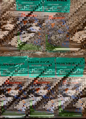 (5) 2019 Bowman Value Pack lot Wander Franco