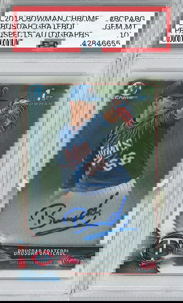 2018 Bowman Chrome Brusdar Graterol #BCPABG  AUTO PSA 10 Dodgers