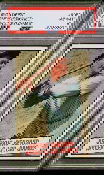 1961 Topps Lou Gehrig Benched After 2,130 Games #405 PSA 8 [BL-1.20]