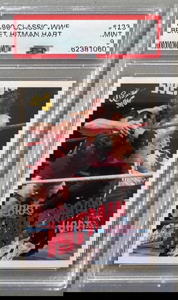 1990 Classic WWF WWE Bret Hitman Hart PSA 9