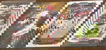Jaylen Waddle 3 Card Lot Inc. 2 Rc's