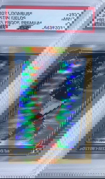 2021 Donruss  Press Proof Premium Justin Fields PSA 9