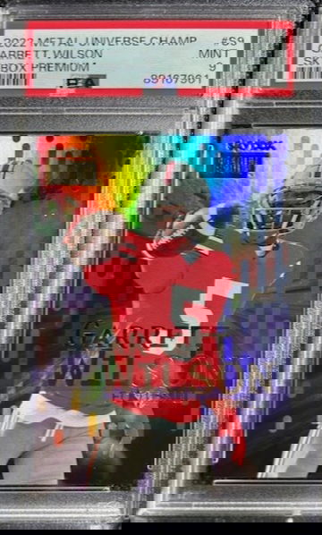 2022 Skybox Metal Universe Skybox Premium S9 Garrett Wilson RC Rookie PSA 9 MINT