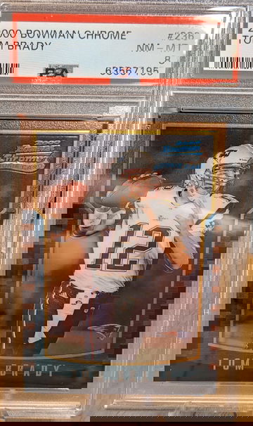 2000 Bowman Chrome Tom Brady #236 Rookie Card RC PSA 8