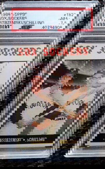 1964 Topps #182 Sox Sockers Yastrzemski & Shilling PSA 7.5