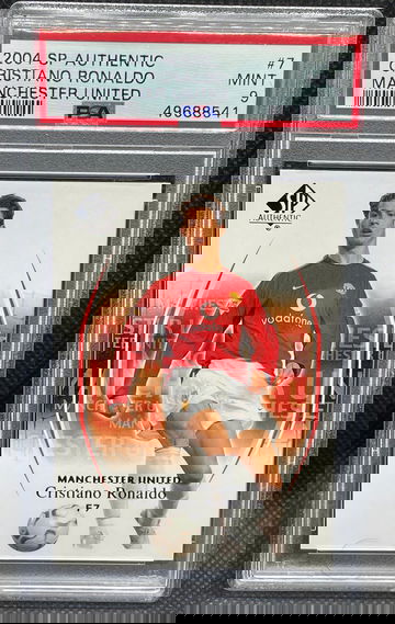 2004 UPPER DECK SP AUTHENTIC MANCHESTER UNITED CRISTIANO RONALDO #7 PSA 9
