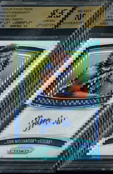 Zion Williamson Penmanship Silver Prizm BGS 9.5 Gem Mint