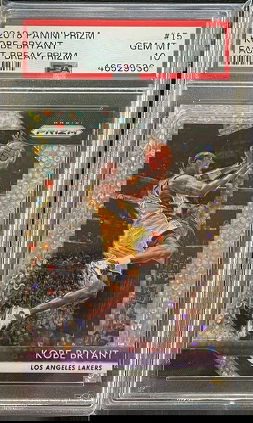 2018 Panini Prizm Fast Break Prizm Kobe Bryant PSA 10