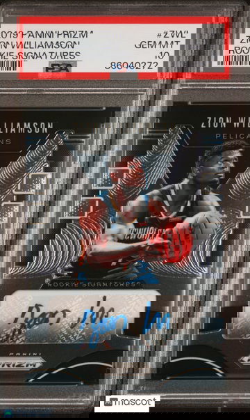 PSA 10 2019 Panini Prizm Rookie Signatures Zion Williamson RC Auto
