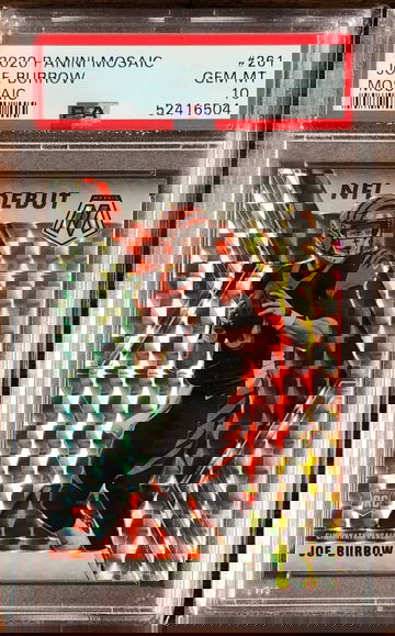 2020 Panini Mosaic Joe Burrow Silver mosaic  PSA Gem mint 10