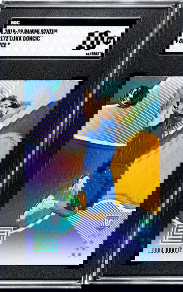 2018-19 Panini Status #172 Luka Doncic PURPLE Mavericks RC Rookie SGC 10