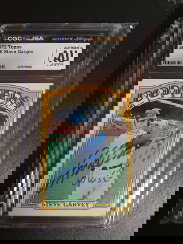 1972 Topps #686 SP Steve Garvey Auto CGC JSA 