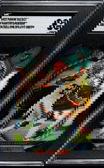 2022 Panini Select Green/Yellow Prizm Martin Emerson #69 RC SGC 8