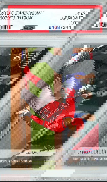 2018 TOPPS NOW SHOHEI OHTANI #72 ROOKIE PSA 10 GEM MT