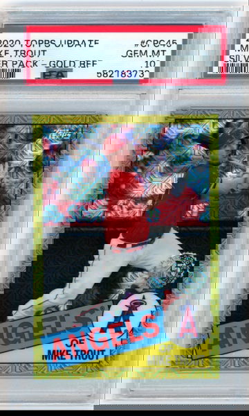 2020 Topps Update Silver Pack #CPC45 Mike Trout Gold Refractor PSA 10 GEM MINT!