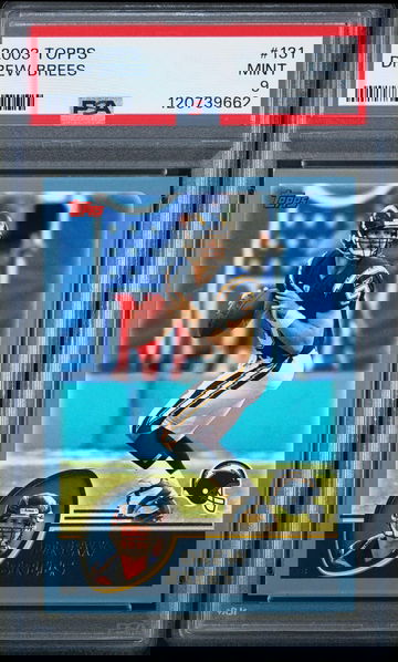 2003 Topps Printing Plates Cyan Drew Brees #131 PSA 9