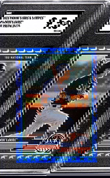 2023 Panini Stars & Stripes Blue Prizm Derek Curiel #6 /75 SGC 9.5