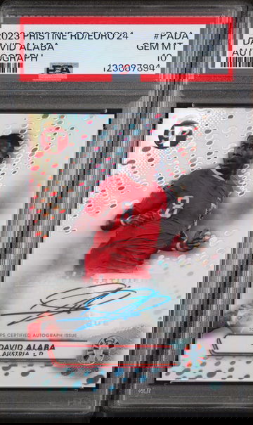 2023 Topps Pristine Road To UEFA Euro 2024 Pristine Autographs David Alaba #PADA PSA 10