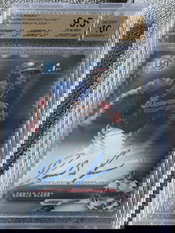 2017 Bowman Chrome Ronald Acuna Jr Rookie Autograph BGS 9.5 /10 True Gem