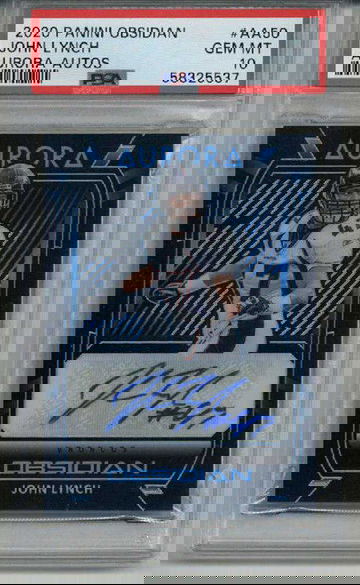 2020 PANINI AURORA AUTOS #AA50 JOHN LYNCH CARD LE /50 BRONCOS PSA 10