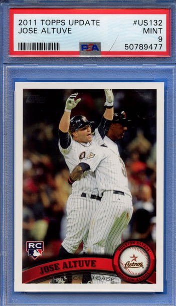 2011 Topps Update Jose Altuve RC Astros PSA 9 MINT