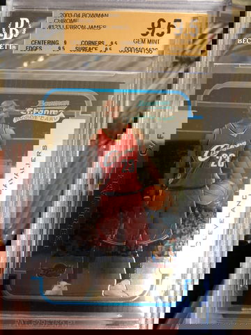 Lebron James 2003 Bowman Chrome BGS 9.5